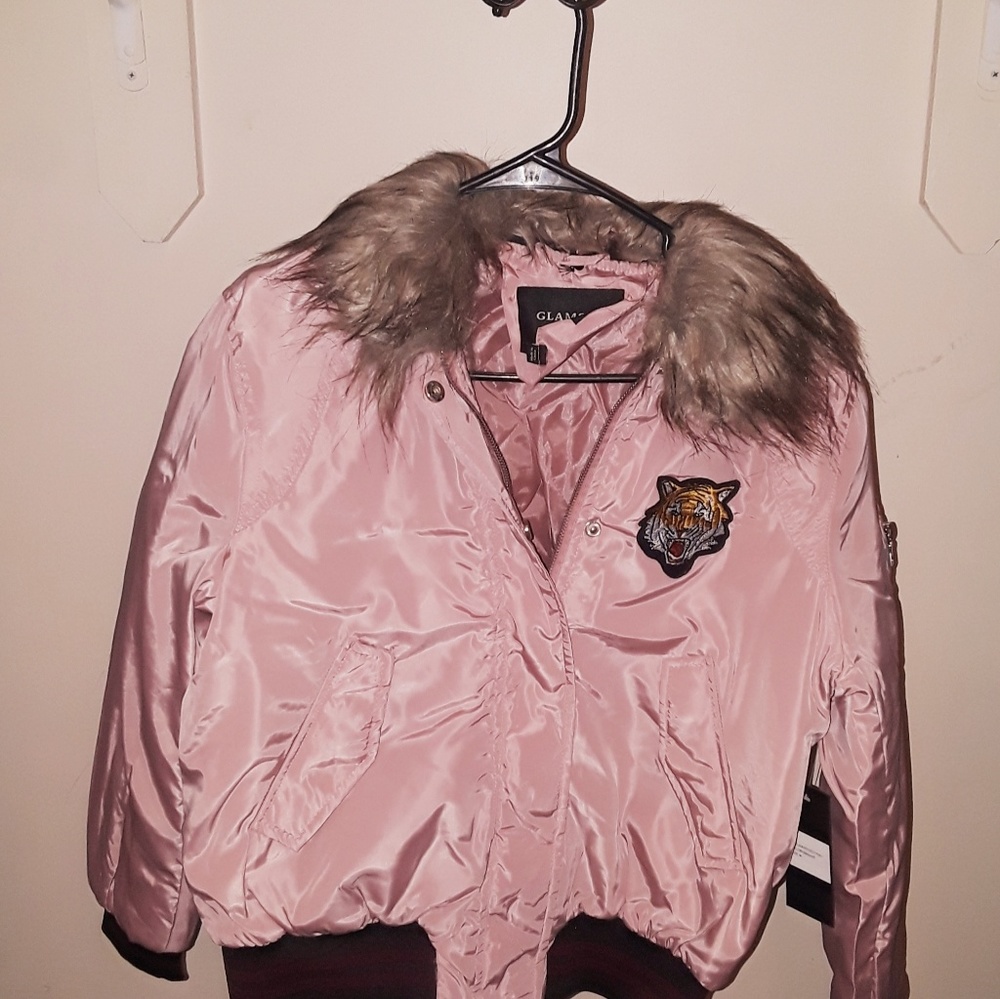 Women's pink flight jacket
